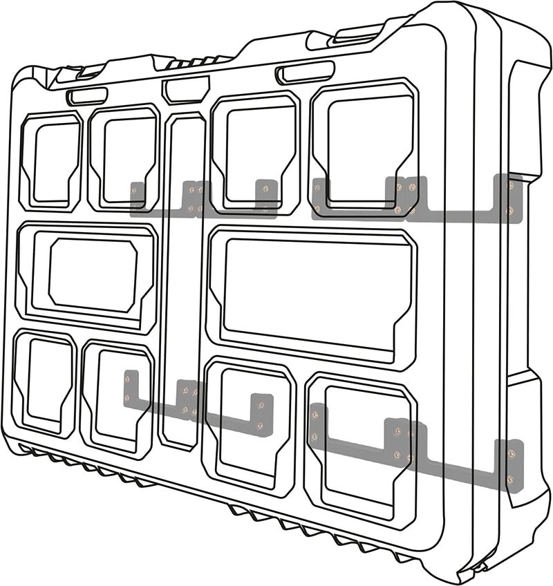 StealthMounts Mounting Cleats for Milwaukee Packout (12 Pack) Black | Mounting Cleats for Milwaukee Packout | Made in The UK - Image 2
